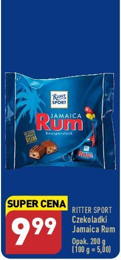 ALDI Czekoladki jamaica rum ritter sport oferta