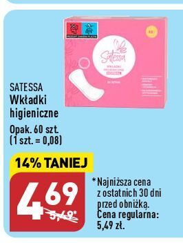 ALDI Wkładki higieniczne normalne satessa oferta