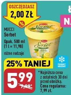 ALDI Sorbet cytrynowy mucci oferta