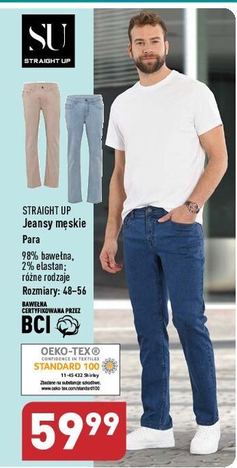 ALDI Jeansy męskie 48-56 straight up oferta