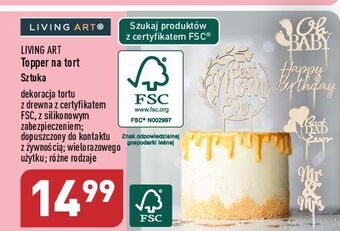 ALDI Topper na tort living art oferta