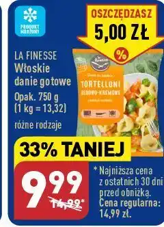 ALDI Danie na patelnię tortelloni serowo-kremowe la finesse oferta