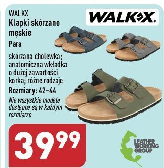 ALDI Klapki skórzane męskie rozm. 42-44 walkx oferta