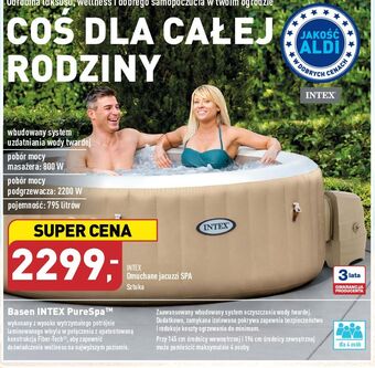 ALDI Jacuzzi dmuchane purespa jet & bubble deluxe intex oferta