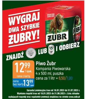 E.Leclerc Piwo żubr 1768 oferta