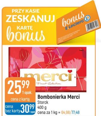 E.Leclerc Bombonierka czerwona storck merci oferta