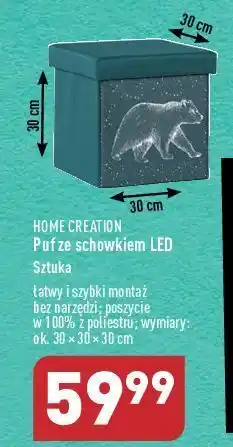 ALDI Puf ze schowkiem led home creation oferta