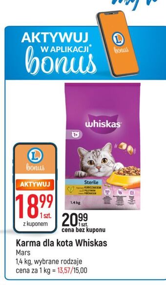 E.Leclerc Karma dla kota z kurczakiem whiskas sterile oferta