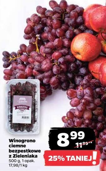 Netto Winogrona ciemne bezpestkowe z zieleniaka netto oferta