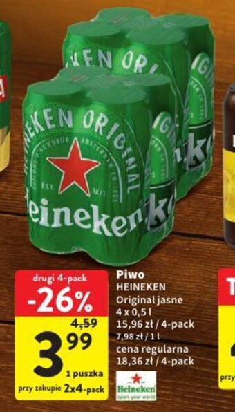 Intermarche HEINEKEN Piwo 0,5l oferta