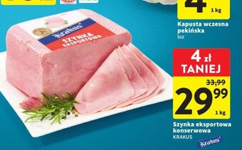 Intermarche Krakus Szynka eksportowa konserwowa 1kg oferta