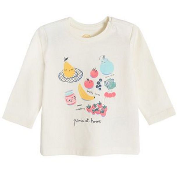 Smyk Cool club, bluzka dziewczęca z długim rękawem, ecru oferta
