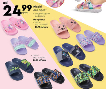 Biedronka CLEVÉ Klapki dziecięce oferta