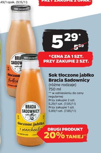 Netto Sok tłoczone jabłko bracia sadownicy oferta