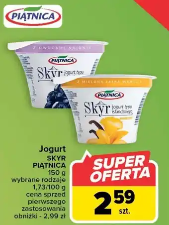 Carrefour PIATNICA Skyr Jogurt 150 g oferta