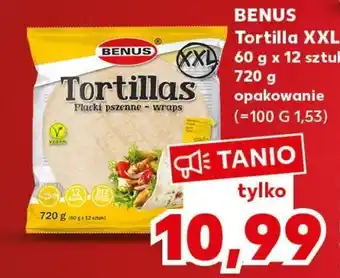 Kaufland BENUS Tortilla XXL 60 g x 12 sztuk 720 g oferta