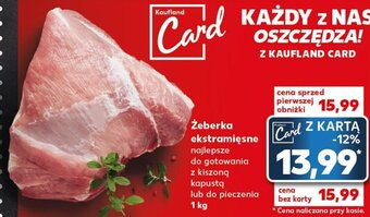 Kaufland Żeberka ekstramięsne 1kg oferta