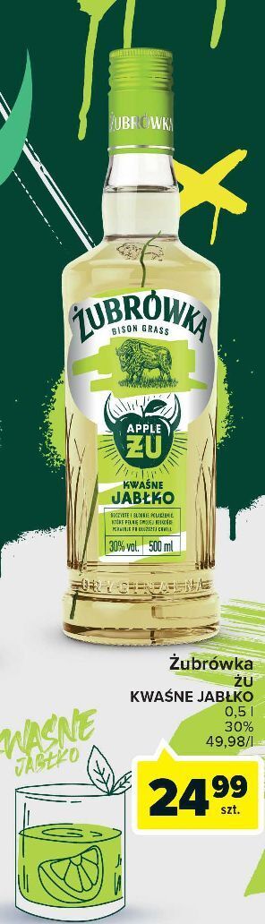 Carrefour Wódka żubrówka kwaśna cytryna oferta