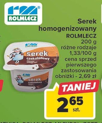 Carrefour Serek czekoladowy rolmlecz oferta
