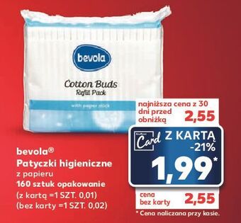 Kaufland Patyczki higieniczne z papieru bevola oferta
