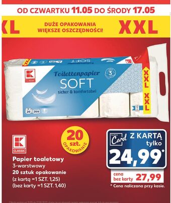 Kaufland Papier toaletowy soft k-classic oferta