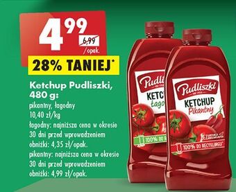 Biedronka Ketchup pikantny pudliszki oferta