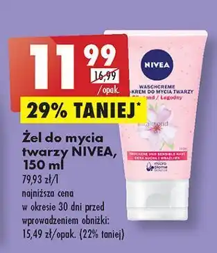 Biedronka Żel-krem do mycia twarzy cera sucha i wrażliwa nivea face essentials oferta