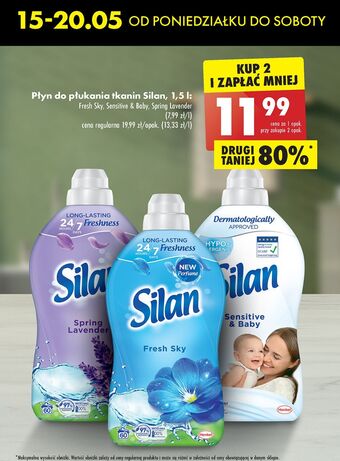 Biedronka Płyn do płukania sensitive & baby silan sensitive oferta