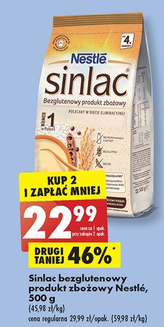Biedronka Kaszka zbożowa bezglutenowa nestle sinlac oferta