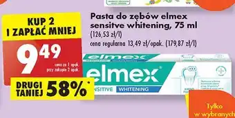 Biedronka Pasta do zębów whitening elmex sensitive oferta