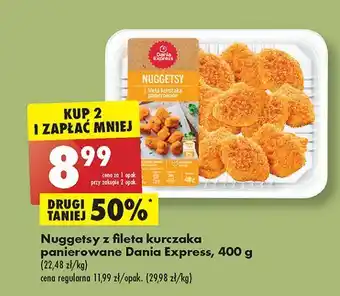 Biedronka Nuggetsy z fileta kurczaka panierowane danie express oferta