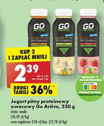 Biedronka Jogurt proteinowy truskawka go active oferta