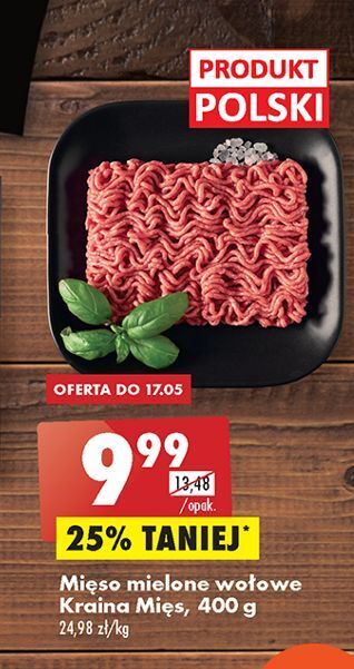 Biedronka Mięso mielone wołowe kraina mięs oferta