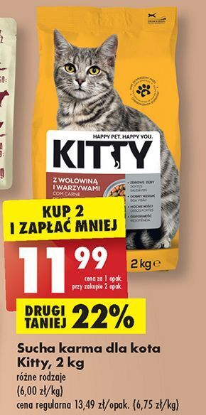 Biedronka Karma dla kota z wołowiną i warzywami kitty oferta