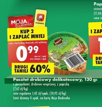 Biedronka Pasztet z pieczarkami delikatesowy oferta