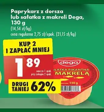 Biedronka Sałatka pikantna z makreli dega oferta