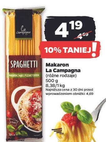 Netto Makaron spaghetti la campagna oferta