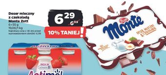 Netto Deser mleczno-czekoladowy z orzechami zott monte oferta