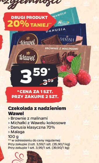 Netto Czekolada brownie z malinami wawel oferta