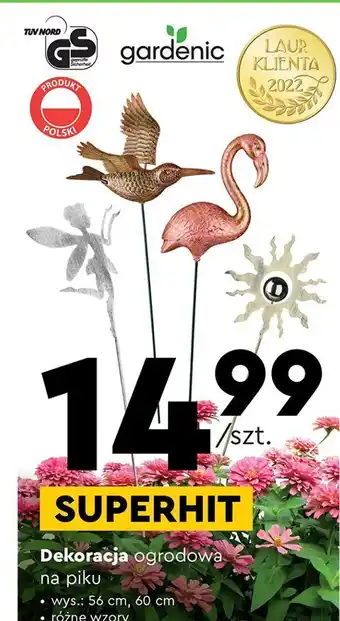 Biedronka Dekoracja ogrodowa na piku 60 cm gardenic oferta