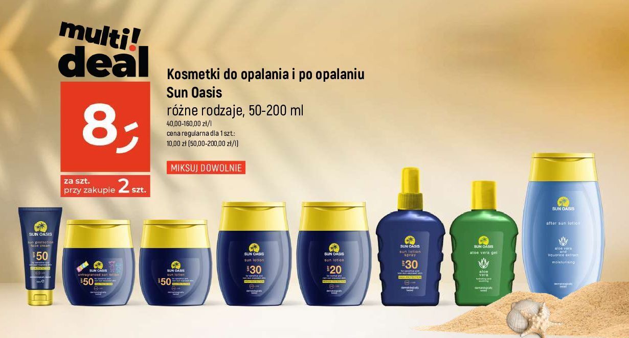 Dealz Żel do opalania ciałą aloe vera sun oasis oferta