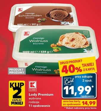 Kaufland Lody Premium 1l oferta