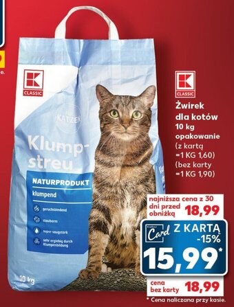 Kaufland Żwirek dla kotów 10 kg oferta
