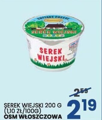 Wafelek OSM WŁOSZCZOWA SEREK WIEJSKI 200 G oferta