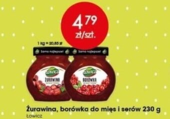 Top Market Łowicz Żurawina, borówka do mięs i serów 230g oferta