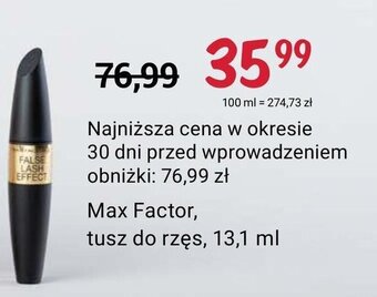 Rossmann Max Factor, tusz do rzęs, 13,1 ml oferta