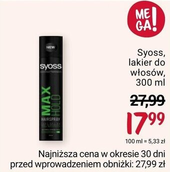 Rossmann Syoss, lakier do włosów, 300 ml oferta