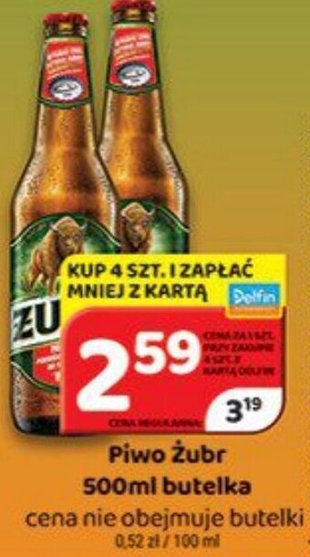 Delfin Piwo Żubr 500ml oferta