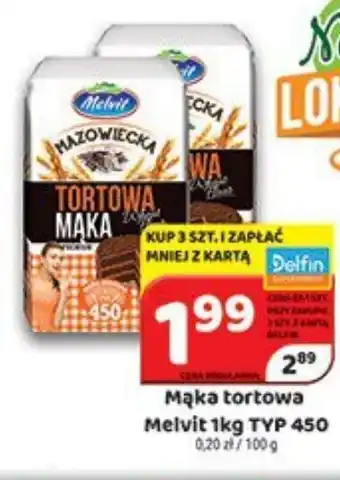 Delfin Mąka tortowa Melvit 1kg TYP Mąka tortowa Melvit 1kg TYP 450 0,20 zl/100 g oferta