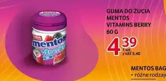 Selgros GUMA DO ŻUCIA MENTOS 60G oferta